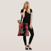 EXCALIBUR EPIC SWORD; Red Yellow Fantasy Monogram Tote Bag (Op model)