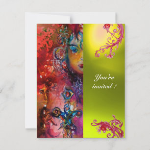 EXCALIBUR-geel, helder rood, roze blauw oranje gee Kaart