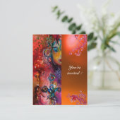 EXCALIBUR gem helder rood, roze blauw oranje Kaart (Staand voorkant)