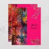 EXCALIBUR helder fuchsia roze paars wit Kaart (Voorkant / Achterkant)