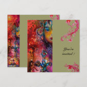 EXCALIBUR, helder rood, grijs Kaart (Voorkant / Achterkant)