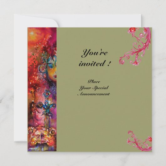 EXCALIBUR, helder rood, grijs Kaart (Achterkant)