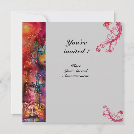 EXCALIBUR, helder rood, grijs Kaart (Achterkant)