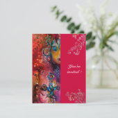 EXCALIBUR , helder rood paars blauw roze wit Kaart (Staand voorkant)