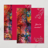 EXCALIBUR , helder rood paars blauw roze wit Kaart (Voorkant / Achterkant)