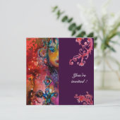 EXCALIBUR helder rood paars fuchsia blauw geel Kaart (Staand voorkant)