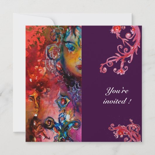 EXCALIBUR helder rood paars fuchsia blauw geel Kaart (Voorkant)