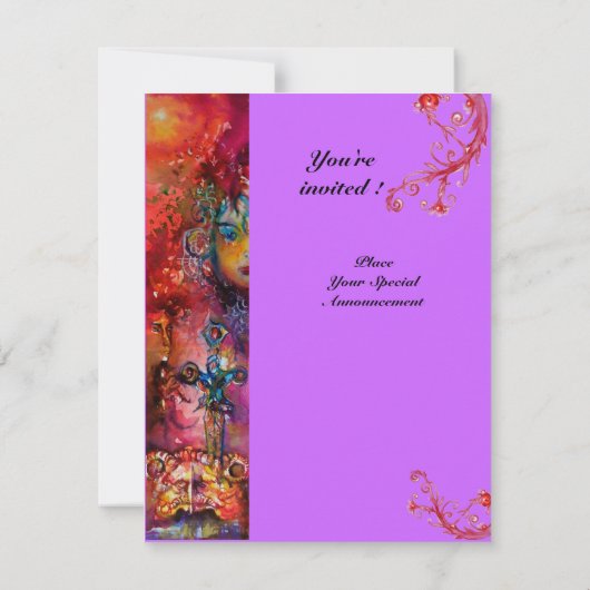 EXCALIBUR, helder rood, paars Kaart (Achterkant)