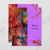 EXCALIBUR, helder rood, paars Kaart (Voorkant / Achterkant)