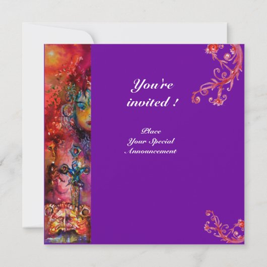 EXCALIBUR, helder rood, paars Kaart (Achterkant)