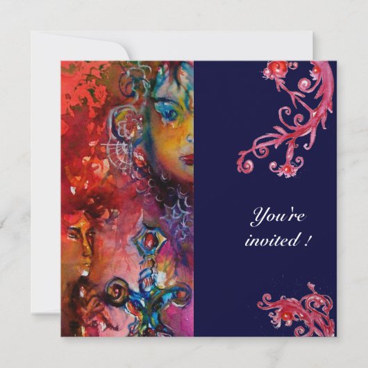 EXCALIBUR, helder rood, paars Kaart (Voorkant)