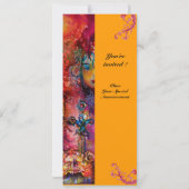 EXCALIBUR, helder rood, roze blauw geel Kaart (Achterkant)