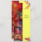 EXCALIBUR, helder rood, roze blauw geel Kaart (Voorkant / Achterkant)