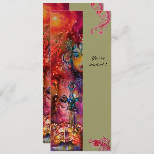 EXCALIBUR , helder rood ,roze blauw groen Kaart (Voorkant / Achterkant)