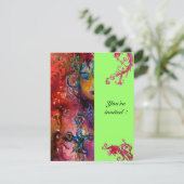 EXCALIBUR , helder rood ,roze blauw groen Kaart (Staand voorkant)