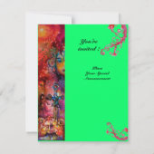 EXCALIBUR, helder rood, roze blauw groen Kaart (Achterkant)