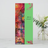 EXCALIBUR, helder rood, roze blauw groen Kaart (Staand voorkant)