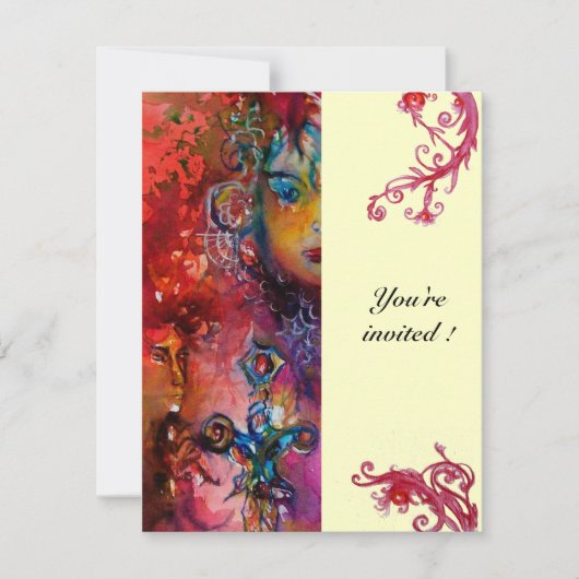 EXCALIBUR, helder rood, roze blauw, lichtblauw Kaart (Voorkant)