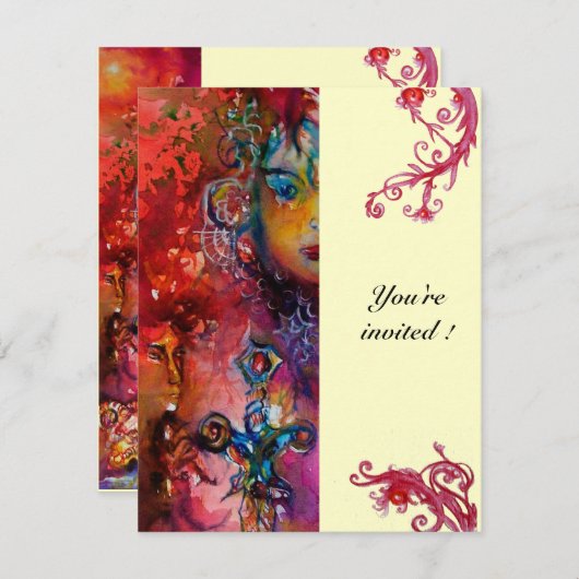 EXCALIBUR, helder rood, roze blauw, lichtblauw Kaart (Voorkant / Achterkant)