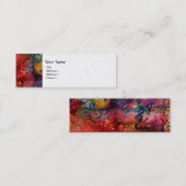 EXCALIBUR, helder rood, roze blauw metaalgoud Mini Visitekaartje (Voorkant / Achterkant)