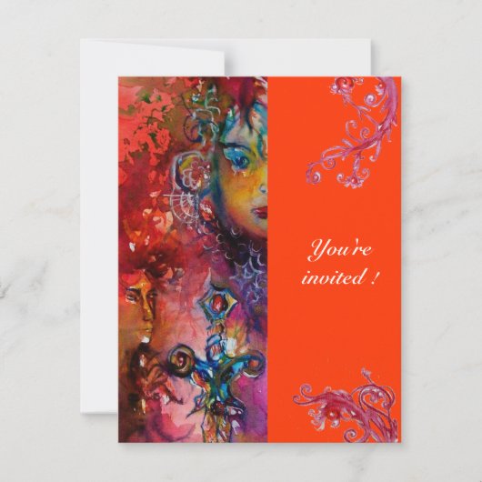 EXCALIBUR, helder rood, roze blauw sinaasappel Kaart (Voorkant)