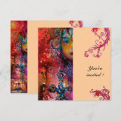 EXCALIBUR, helder rood, roze Kaart (Voorkant / Achterkant)