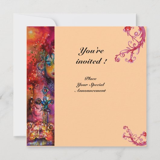 EXCALIBUR, helder rood, roze Kaart (Achterkant)