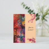 EXCALIBUR , helder rood roze Kaart (Staand voorkant)
