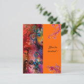 EXCALIBUR, helder rood, roze Kaart (Staand voorkant)