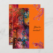 EXCALIBUR, helder rood, roze Kaart (Voorkant / Achterkant)