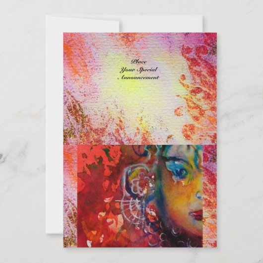 EXCALIBUR, helder rood, roze paars Kaart (Achterkant)