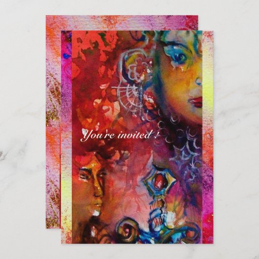 EXCALIBUR, helder rood, roze paars Kaart (Voorkant / Achterkant)