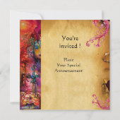 EXCALIBUR , helder rood ,roze paars perkament Kaart (Achterkant)