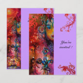 EXCALIBUR, helder rood, roze violet Kaart (Voorkant / Achterkant)