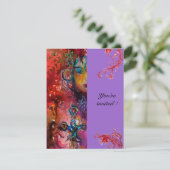 EXCALIBUR, helder rood, roze violet Kaart (Staand voorkant)