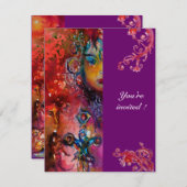 EXCALIBUR, helder rood, roze violet Kaart (Voorkant / Achterkant)