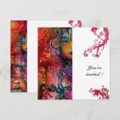 EXCALIBUR, helder rood, wit Kaart (Voorkant / Achterkant)