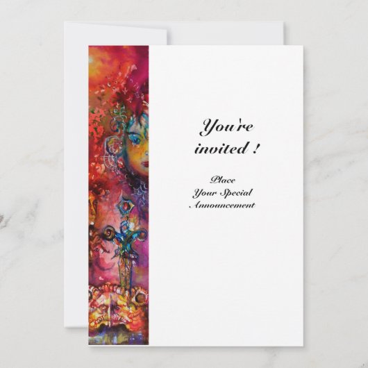 EXCALIBUR, helder rood, wit Kaart (Achterkant)