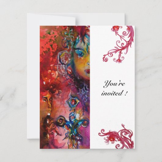 EXCALIBUR, helder rood wit Kaart (Voorkant)