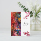 EXCALIBUR, helder rood wit Kaart (Staand voorkant)