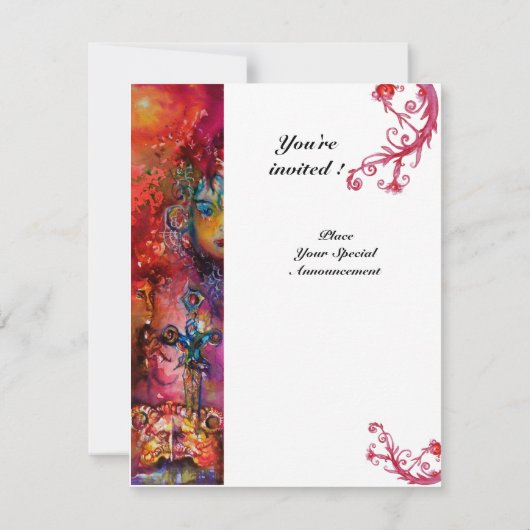 EXCALIBUR, helder rood wit Kaart (Achterkant)