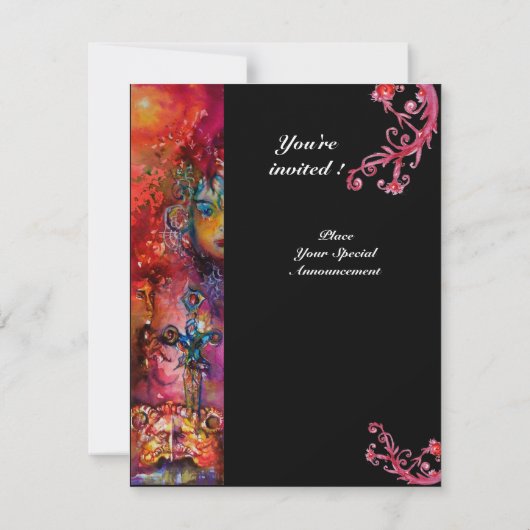 EXCALIBUR, helder rood, zwart Kaart (Achterkant)