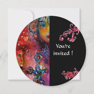 EXCALIBUR, helder rood, zwart Kaart