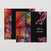 EXCALIBUR, helder rood, zwart Kaart (Voorkant / Achterkant)