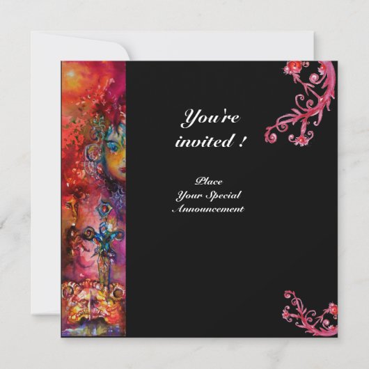 EXCALIBUR, helder rood, zwart Kaart (Achterkant)