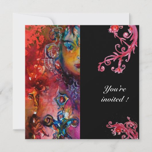 EXCALIBUR, helder rood, zwart Kaart (Voorkant)