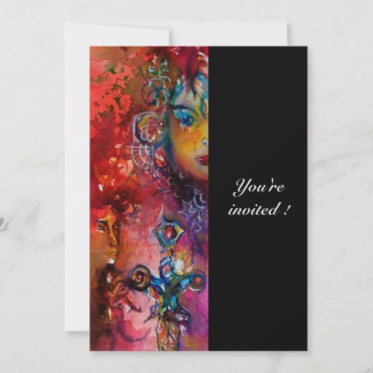 EXCALIBUR, helder rood, zwart Kaart (Voorkant)