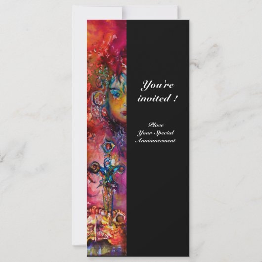 EXCALIBUR, helder rood, zwart Kaart (Achterkant)