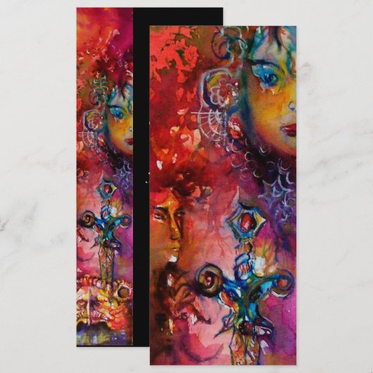 EXCALIBUR, helder rood, zwart Kaart (Voorkant / Achterkant)