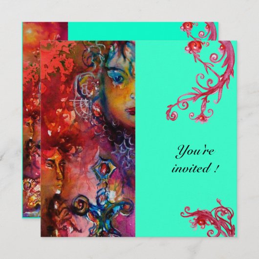 EXCALIBUR , helderrood ,blauw Kaart (Voorkant / Achterkant)